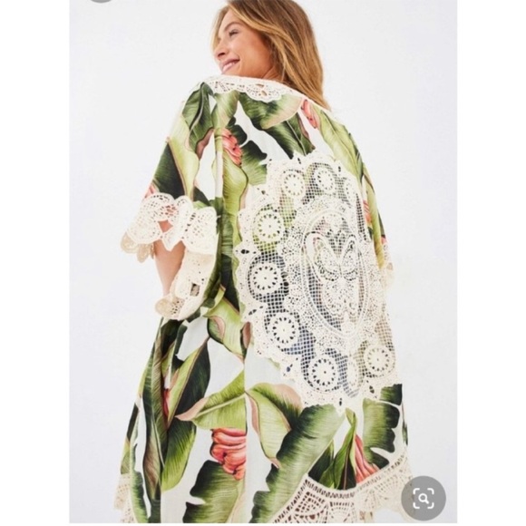 Farm Rio Open Front Palm print kimono size
XS - Picture 1 of 7